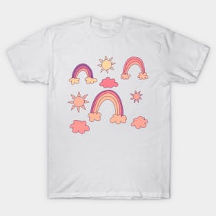 Rainbows and Sunshine - Pink T-Shirt